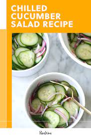 Chilled Cucumber Salad Recipe Cucumber Salad Cucumber Recipes Salad Cooking Recipes