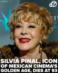 The Mexican actress Silvia Pinal, icon of the Golden Age of Cinema, who  shared credits with Cantinflas, Tin Tan and Pedro Infante, and starred in  Luis Buñuel's "Viridiana", which won a prize