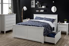 This queen size platform bed with underbed storage by dhp is one of the best bed foundations available in the market having a low profile design with a modern touch. Coco White Queen Bed With 4 X Storage Drawers Hardwood Frame Cheap Bedroom Furniture Sets Cheap Bedroom Furniture White Queen Bed Frame