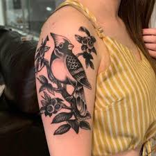 Men's side, realistic, vivid bird. Funhouse Tattoo Traditional Cardinal Tattoo By Galimtattoo Gabe Traditionaltattoo Cardinal Cardinaltattoo Birdtattoo Bird Blackandgreytattoo Bnginksociety Funhousetattoo Sandiego Pacificbeach Garnetave Facebook