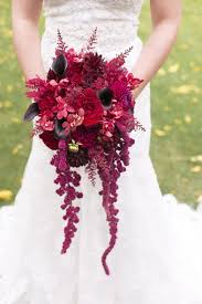 Bouquet with purple garden roses and succulent. 40 Burgundy Wedding Bouquets For Fall Winter Wedding Hi Miss Puff