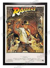 80898 indiana jones raiders of the lost ark classic wall print poster uk. Amazon Com Indiana Jones Raiders Of The Last Ark Movie Poster 24x36 Framed Poster On A Black Frame Made In Usa Posters Prints