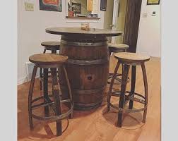 Wine Barrel Pub Table With 42 Inch Glass Top Etsy In 2020 Wine Barrel Table Farmhouse Dining Table Barrel Table