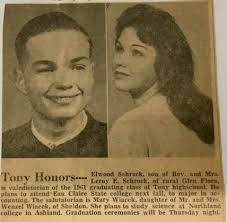 Wow I didn't know that Elwood Schrock went to Tony High School or grew up  in Glen Flora...I should have known that !!