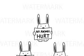 Cricut card making tutorials with free templates. Rabbit With No Animal Hurt No Harm Meat Free Svg Jpg Png Hand Drawing 63872 Illustrations Design Bundles