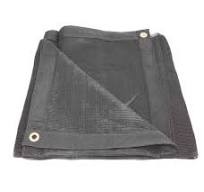 Black 70 % Shade Mesh Tarp With Grommets - 6 Oz Polyethylene