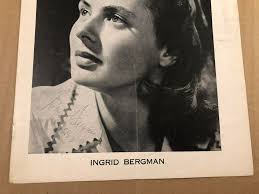 Ingrid Bergman Very Rare Very Early Autographed 7/9 Paybill From 1946