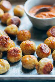 Best Anytime Baked Chicken Meatballs Pinch Of Yum Recipe Recipes Chicken Meatball Recipes Baked Chicken Meatballs