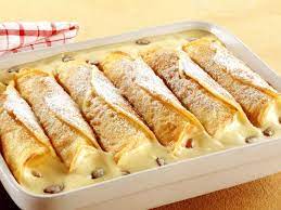 Gebackene Vanillecreme Crepes Rezept Einfacher Nachtisch Kochen Und Backen Rezepte