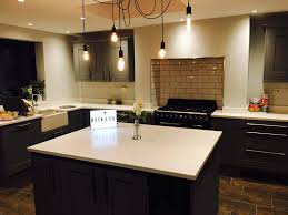 kitchen with track lighting