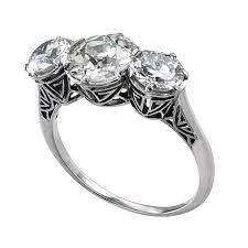 Edwardian Three Stone Diamond Platinum Engagement Ring 1stdibs Com Vintage Engagement Rings Platinum Diamond Engagement Rings Platinum Diamond Rings