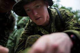 Canadian Forces Master Cpl. Ryan Smith plots points