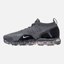 Left View Of Men S Nike Air Vapormax Flyknit 2 Running Shoes In Dark Grey White Wolf Grey Womens Running Shoes Women Shoes Best Running Shoes