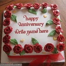 Whatever the situation, it's still appropriate to acknowledge the anniversary and send good vibes the couple's way. The Most Romantic Way To Edit The Anniversary Cake Pic With Name And Photo In 2021 Anniversary Cake With Photo Happy Anniversary Cakes Happy Marriage Anniversary Cake