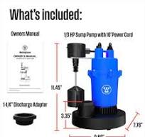 1/3 HP Submersible Sump Pump with Vertical Float Switch ...