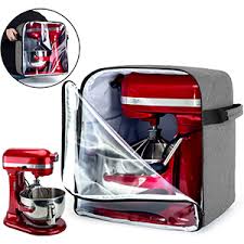 Maybe you would like to learn more about one of these? Amazon Com Luxja Dust Cover For 6 8 Quart Kitchenaid Mixers With A Bottom Padding Pad Dust Cover Clear Front Panel For Stand Mixers And Extra Accessories Gray Patent Pending Kitchen Dining