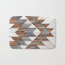 Discover bath mats to brighten your day at urban outfitters. Urban Tribal Pattern No 12 Aztec Wood Bath Mat By Zoltanratko Society6