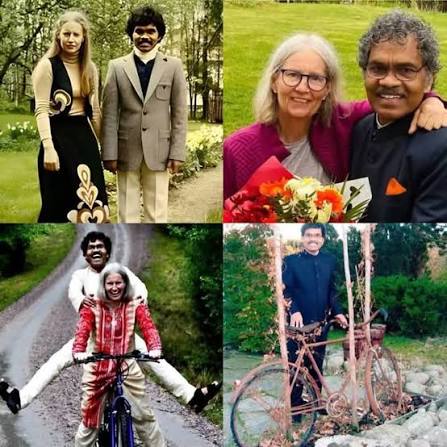 This Indian man cycled🚵‍♂️ from India 🇮🇳 to Sweden🇸🇪 to find the love  of his life. He fell in love with a Swedish tourist, and they instantly got  married. However, she left