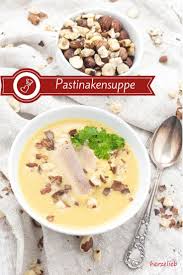 Pastinakensuppe Mit Birne Forelle Und Haselnuss Rezept Rezepte Pastinaken Rezepte Pastinake