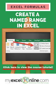 Create A Named Range In Excel Myexcelonline Excel For Beginners Microsoft Excel Tutorial Excel Formula