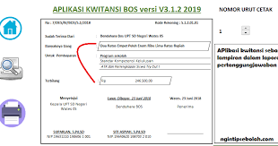 .pembayaran dana bos sd, smp,sma,smk, 2019,2020, download file format kwitansi pembayaran dana bukti (buku kas) : Aplikasi Cetak Kwitansi Bos Terbaru Ngintip Sekolah