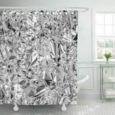 Enjoy free shipping on most stuff, even big stuff. Cynlon Sparkle Silver Bling And Crumpled Glam Glamorous Jewels Diamonds Bathroom Decor Bath Shower Curtain 60x72 Inch Walmart Com Walmart Com