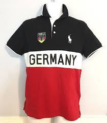 Black And Orange Ralph Lauren Polo Shirt Ralph Lauren Polo Germany Black Red World Cup Cotton Polo Shirt Big Pony Medium Cotton Polo Shirt Polo Ralph Lauren Polo Shirt