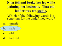 Thesaurus of bedroom in english. Context Clues Practice Polly Had A Good Grip On The Bar Of The Roller Coaster Because She Was Scared Which Of The Following Words Is A Synonym For The Ppt Download