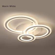 Modern Lighting Led 3 Rings Semi Flush Mount Ceiling Light For Bedroom Living Room K Bedroom Ceiling Light Kitchen Ceiling Lights Kitchen Ceiling Lights Modern