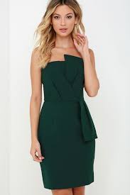 Sweet And Sassy Dark Green Strapless Dress Dark Green Strapless Dress Dark Green Dress Trendy Party Dresses