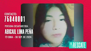 PERSONA DESAPARECIDA: ABIGAIL LIMA PEÑA, 14 AÑOS.