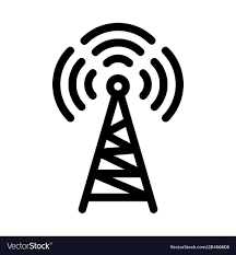 Radio Tower Antenna Icon Outline Vector Image On Vectorstock In 2020 Vector Images Radio Art Design