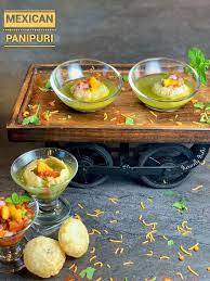 Mexican Pani Puri Recipe Fusion Food Vegetarian Snacks Indian Food Recipes Vegetarian