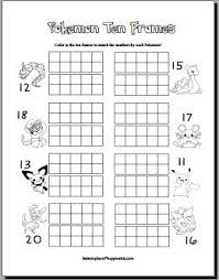Pokemon Ten Frames Free Math Worksheet Free Math Worksheets Math Graphic Organizers Math Centers Middle School