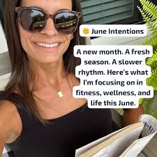 ✨ Hello, June This month, I'm choosing presence over pressure. Joy over  hustle. Peace over perfection. From slow mornings with my kids to sweaty  morning workouts, daily walks in the sunshine, and