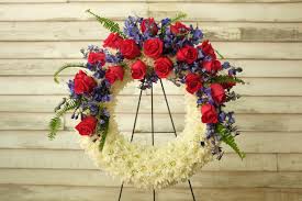 Once an order is placed for. Patriotic Floral Funeral Wreath In Lexington Ky Michler S Florist