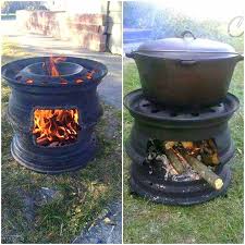 Firepit From Old Rims Make A Fire Pit Fire Pit Bbq Diy Fire Pit