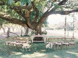 Gorgeous Set Up For A Pop Up Wedding Ceremony Under A Large Tree Backyard Wedding Ceremony Outdoor Wedding Small Weddings Ceremony