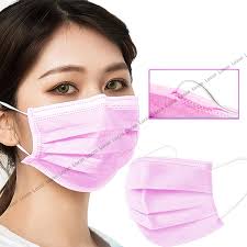 Loxxo 3 Ply Disposable Face Masks Pack Of 25 Export Quality Non Woven Fabric Mask With 4 Layer Protection And Comfortable Nose Clip Pink Amazon In Beauty