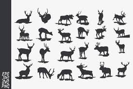 Download Deer Silhouette Bundle Graphic By Arief Sapta Adjie Creative Fabrica SVG Cut Files