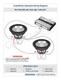 Diagrams and options for wiring two 2 ohm dual voice coil dvc speakers. Subwoofer Wiring Diagrams How To Wire Your Subs