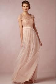 Affordable Price Of A Line Scoop Floor Length Tulle Fabric Pink Bridesmaid Cap Sleeve Bridesmaid Dress Elegant Bridesmaid Dresses Bridesmaid Dresses Long Lace