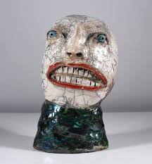 Ben Allman Crying Eyes Face Jug Catawba Valley Nc Pottery