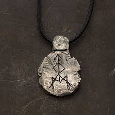 Wunjo rune which means illumination or happiness. Love Viking Bind Rune Pendant In Sterling Silver San San Atelier