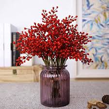 In addition scented stems such as eucalyptus also fill the room with nice scent. Greentime 16 Pack Artificial Red Berry Stems Holly For Christmas Tree Decorations For Crafts Holiday And Home Decor Buy Online In United Arab Emirates At Desertcart Productid 94791542