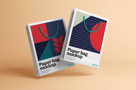 Paper Bag Mockup 10 Sets In Packaging Mockups On Yellow Images Creative Store