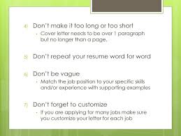 Cover letter how long is too long. Cover Letters The Do S And Don Ts Ppt Download