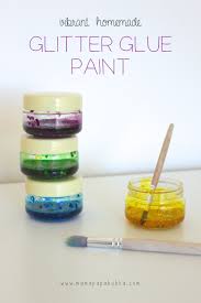 Glitter paint zum kleinen preis. Homemade Glitter Glue Paint Mama Papa Bubba