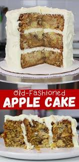 This Old Fashioned Apple Cake Is Made With Fresh Apples Crunchy Walnuts The Best Cream Cheese Frosti Apple Recipes Apple Dessert Recipes Apple Recipes Easy