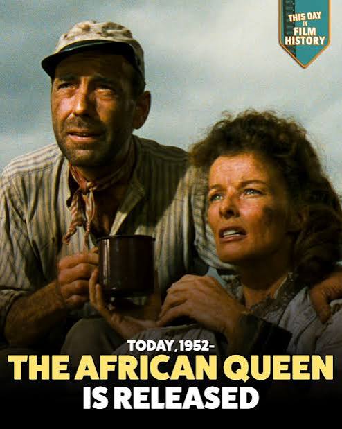 🎬 The African Queen was released 74 years ago today—Bogart and Hepburn set  sail on an unforgettable adventure that redefined on-screen chemistry and  classic cinema. 🚢 #ThisDayInFilmHistory #TheAfrica